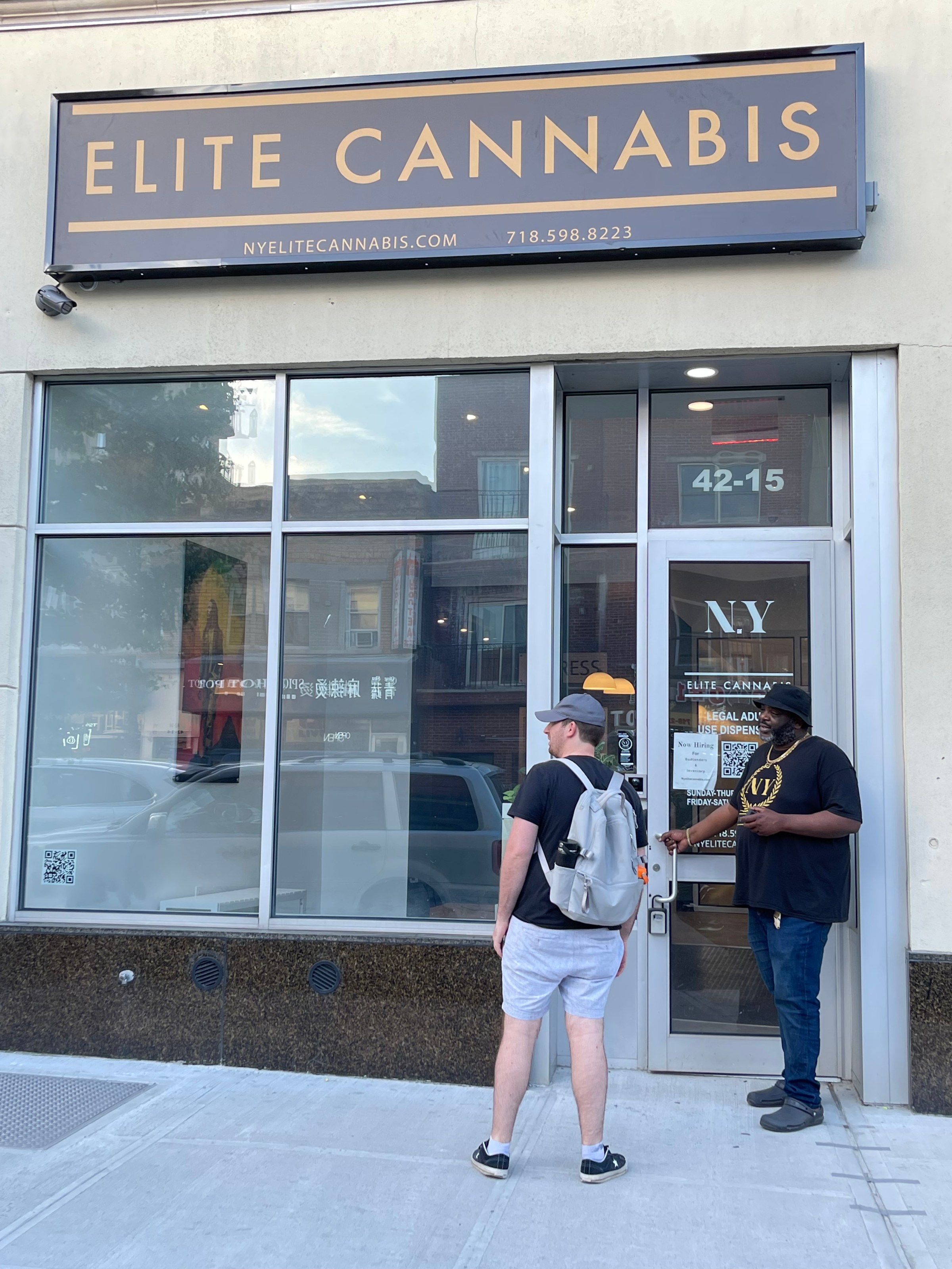 NY Elite Cannabis storefront in Bayside, Queens